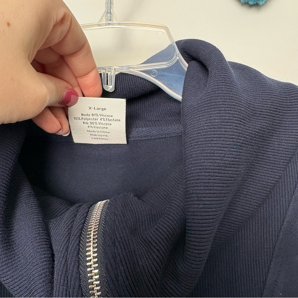 Catherine Half-Zip Sweater Pullover in Navy - Picture 4 of 10